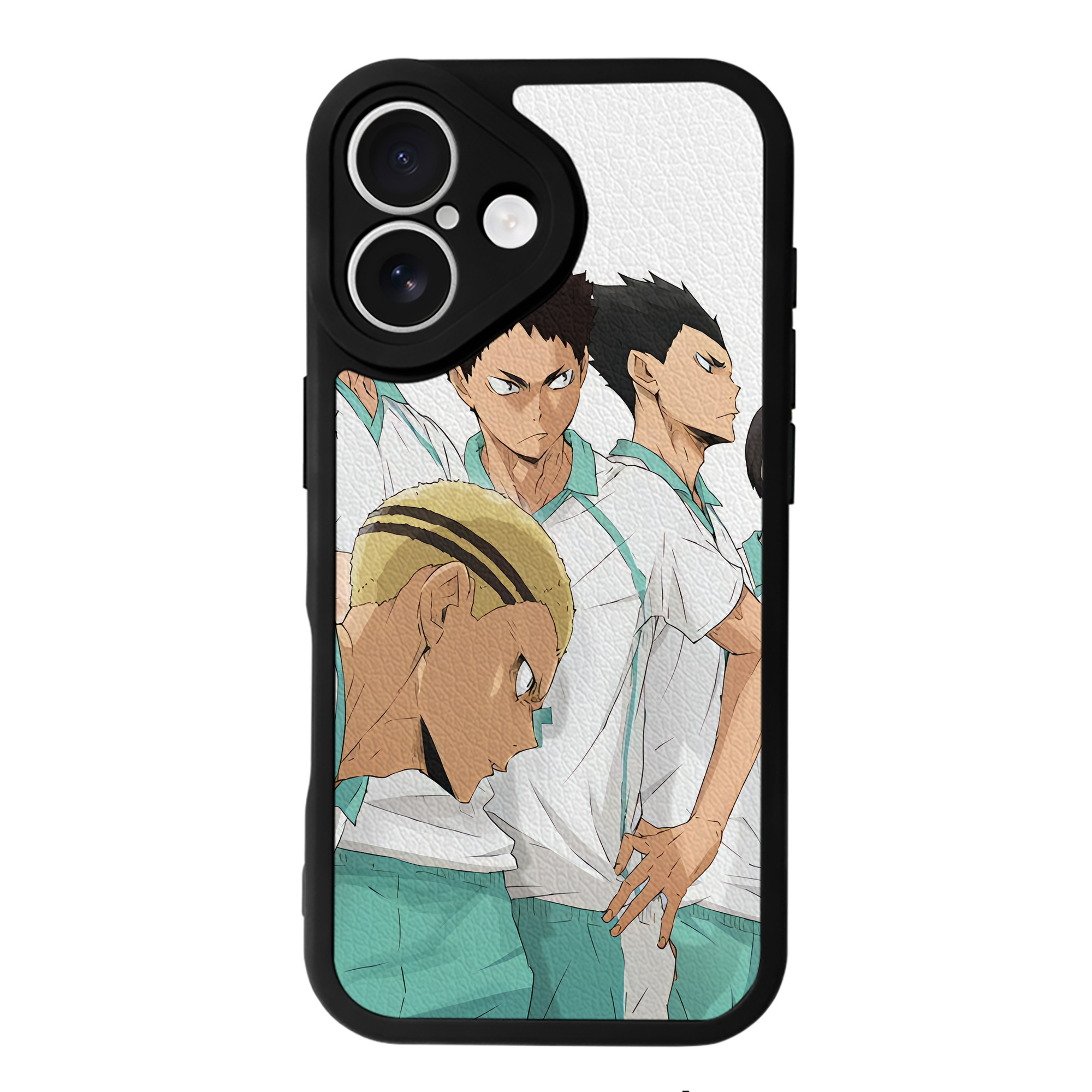 （画像用） ハイキュー!! Haikyu!! 【iPhone 16シリーズ対応】シリコンスマホケース（レザー調） 材質：シリコン